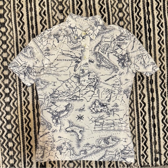 Ralph Lauren Other - Ralph Lauren Navy and White Map Print Polo